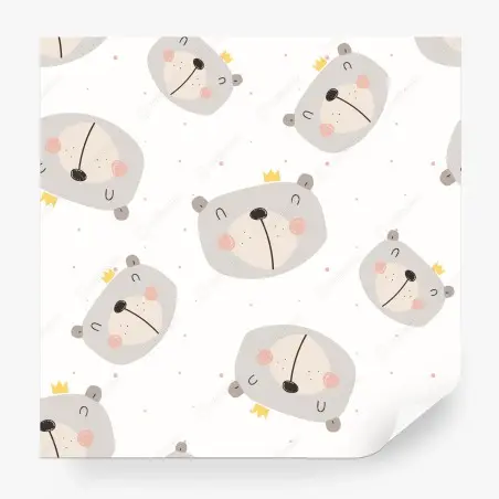 Fotomural ositos coronados para habitación infantil – Pixers®