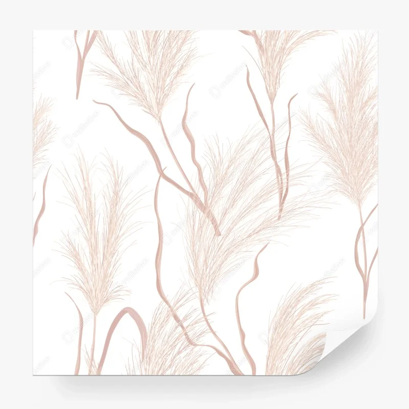 Fotomural pampas suaves en tonos rosa empolvado