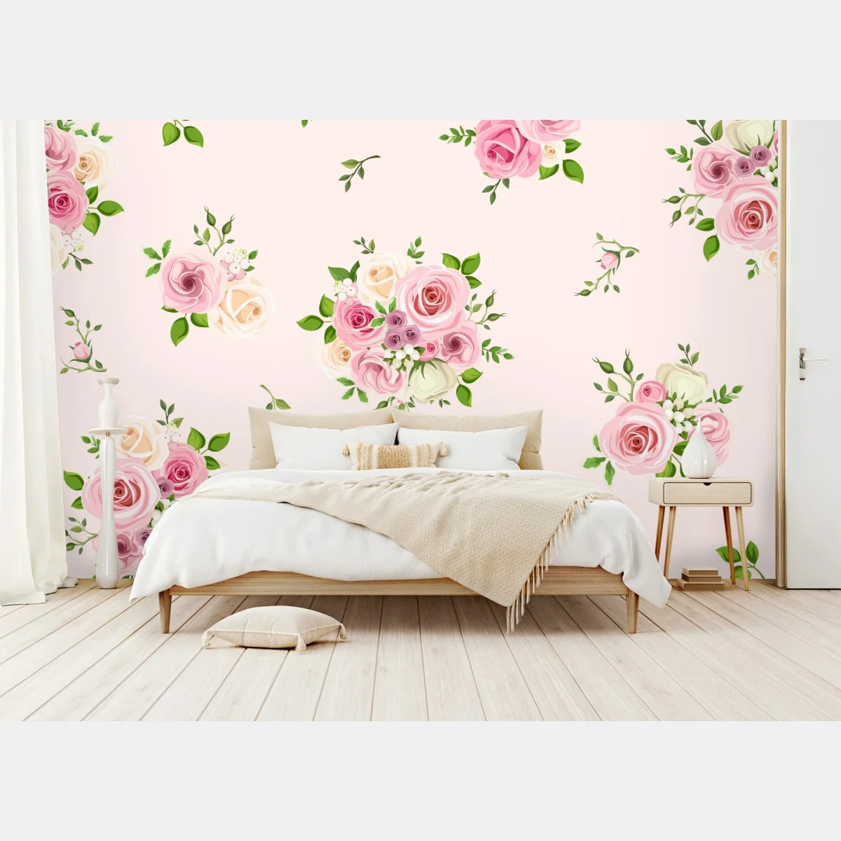 Fotomural ramos de rosas en tonos pastel sobre fondo rosa claro – Pixers® Fotomural ramos de rosas en tonos pastel sobre fondo rosa claro – Pixers®