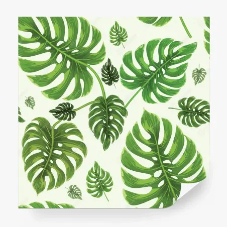 Fotomural diseño tropical de hojas de monstera – Pixers®