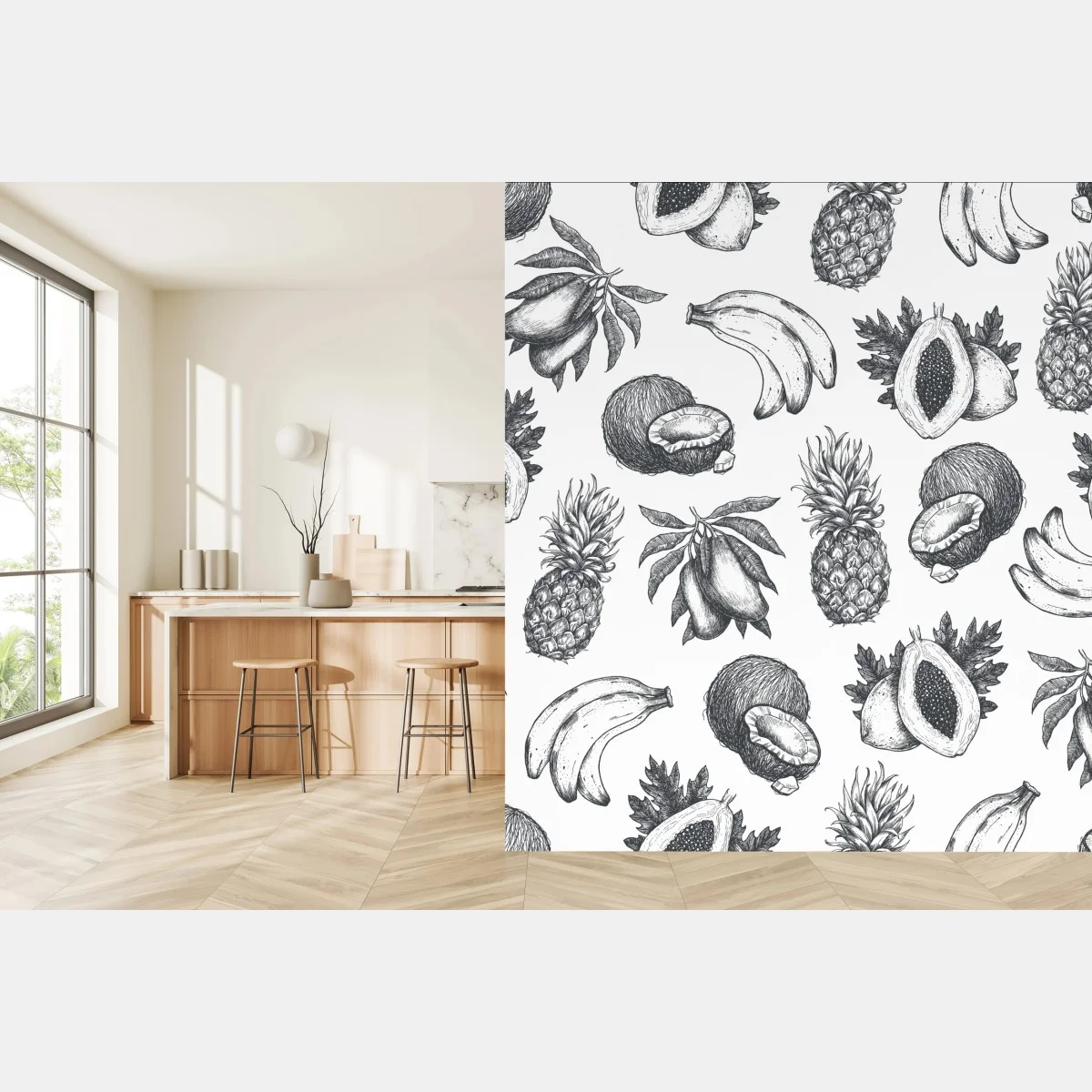 Fotomural patrón de frutas tropicales en estilo boceto – Pixers® Fotomural patrón de frutas tropicales en estilo boceto – Pixers®