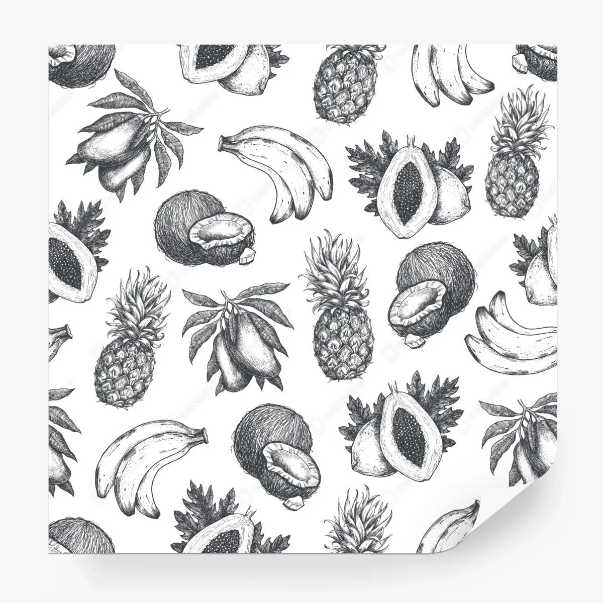 Fotomural patrón de frutas tropicales en estilo boceto – Pixers® Fotomural patrón de frutas tropicales en estilo boceto – Pixers®