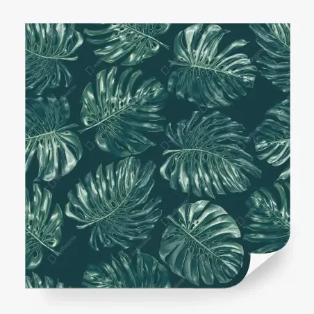 Fotomural patrón de hojas de monstera en tonos verdes – Pixers®