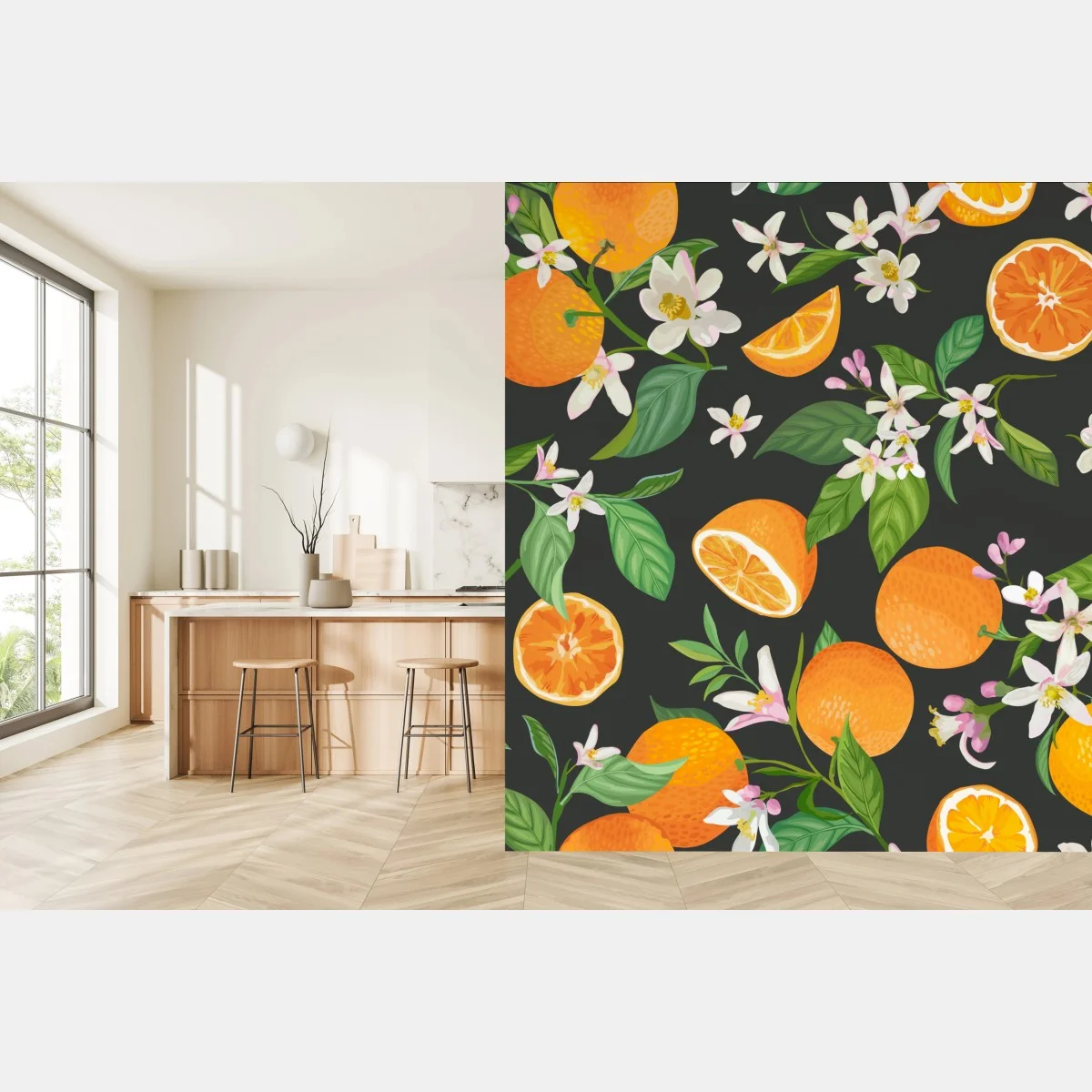 Fotomural estampado de naranjas y flores sobre fondo oscuro – Pixers® Fotomural estampado de naranjas y flores sobre fondo oscuro – Pixers®
