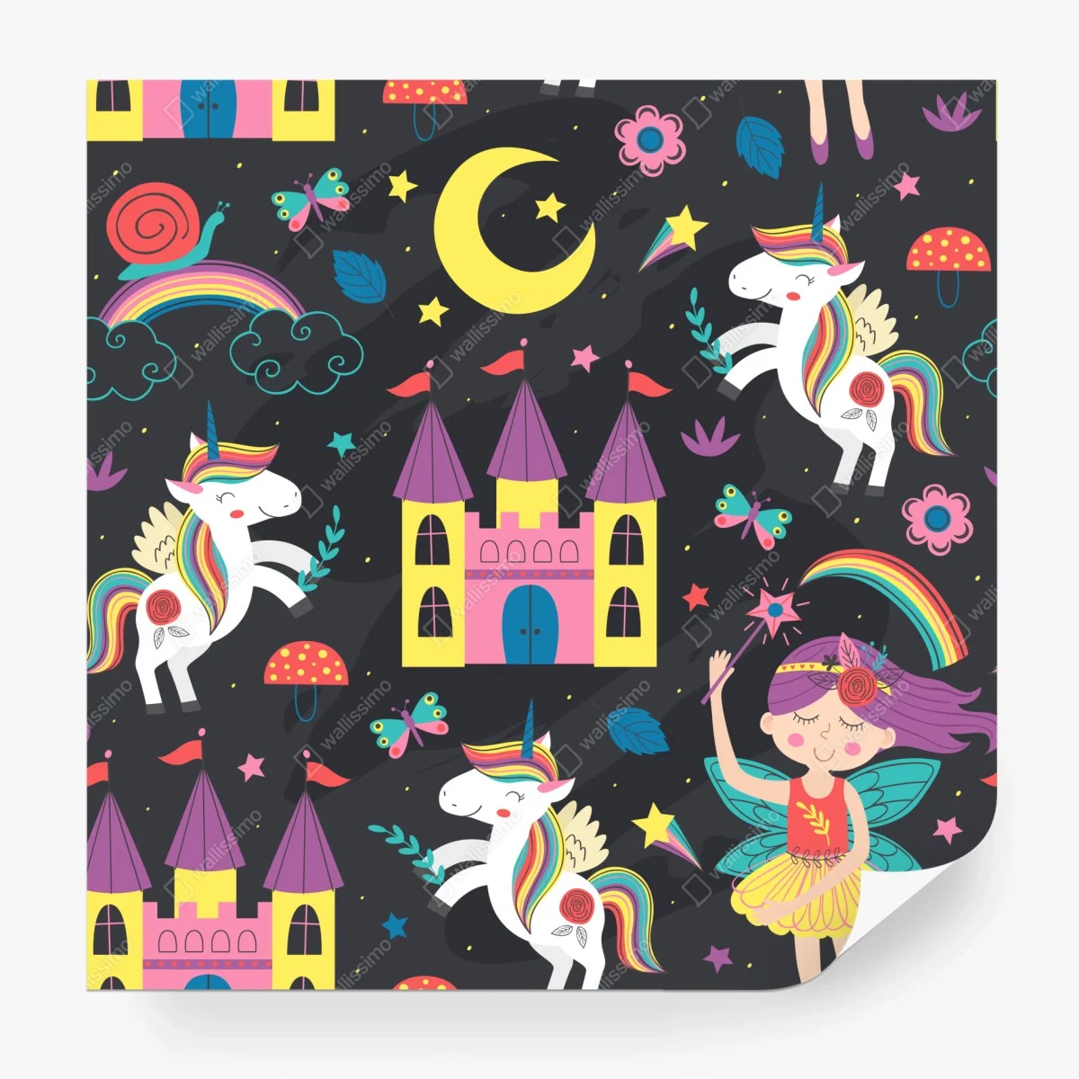 Fotomural mundo mágico de unicornios y hadas – Pixers®