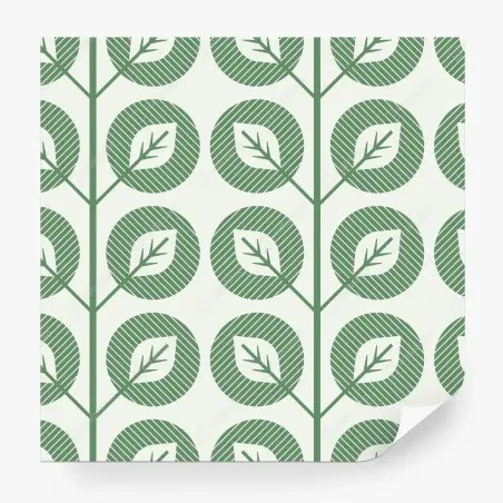 Fotomural diseño botánico geométrico en verde – Pixers®