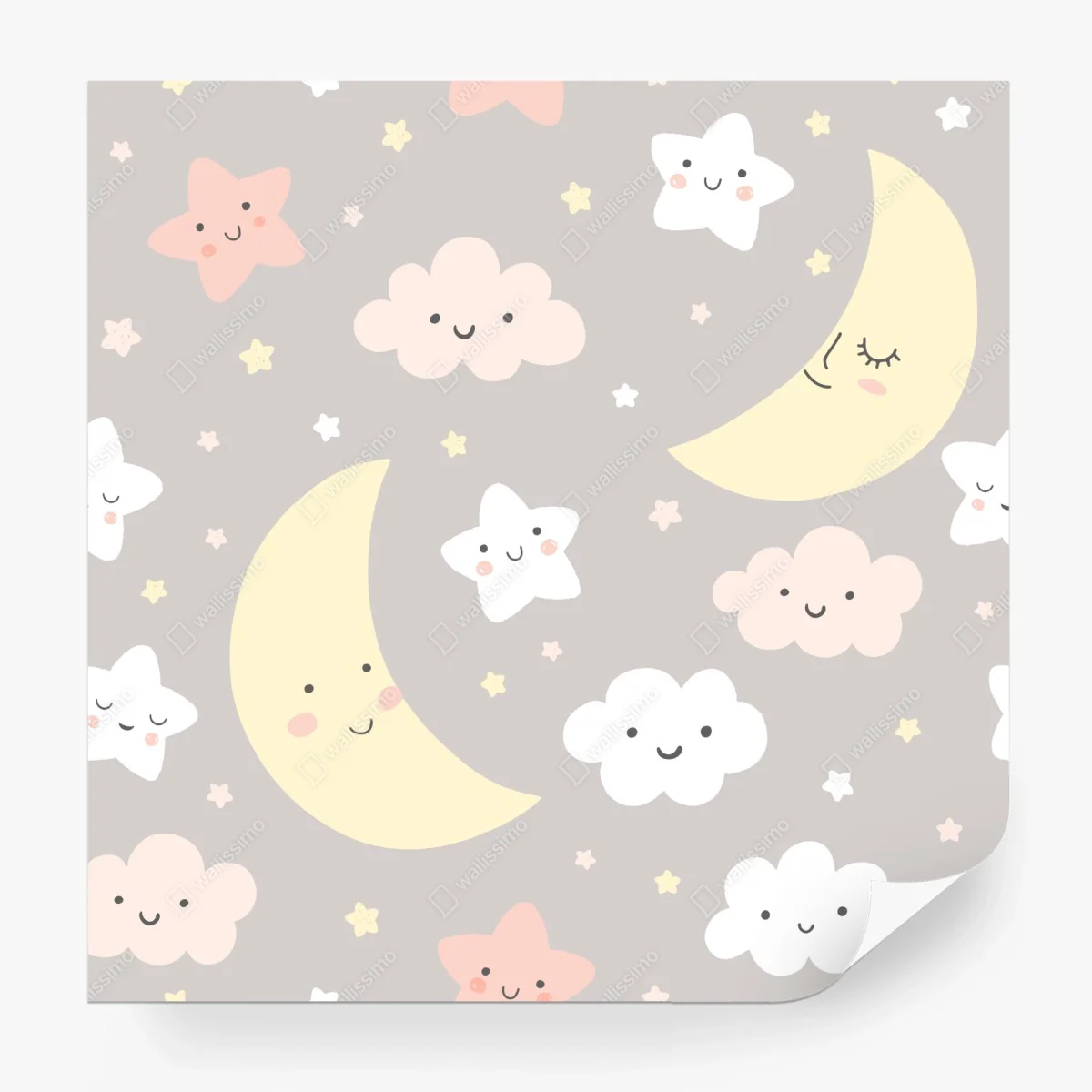 Fotomural diseño infantil de luna y estrellas en tonos pastel – Pixers® Fotomural diseño infantil de luna y estrellas en tonos pastel – Pixers®
