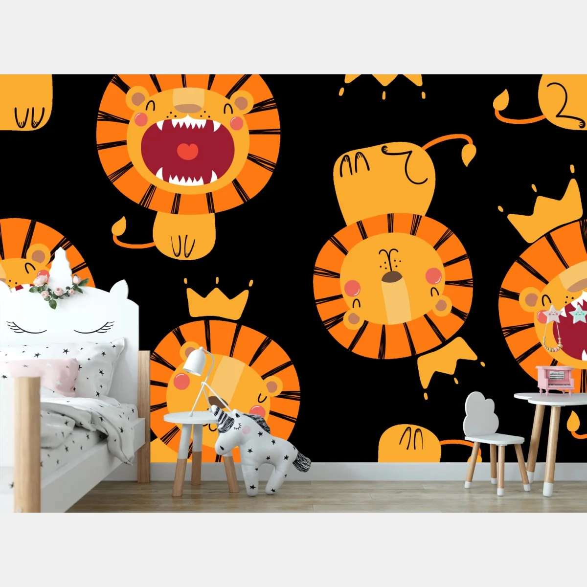 Fotomural patrón de leones divertidos para decoración infantil – Pixers® Fotomural patrón de leones divertidos para decoración infantil – Pixers®