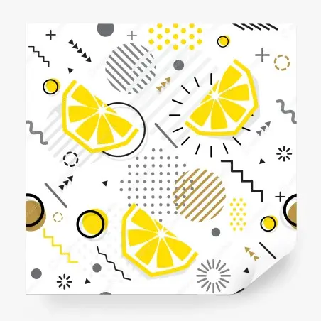 Fotomural diseño cítrico geométrico en tonos amarillos – Pixers®