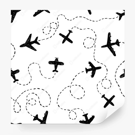 Fotomural patrón de aviones en vuelo – Pixers®