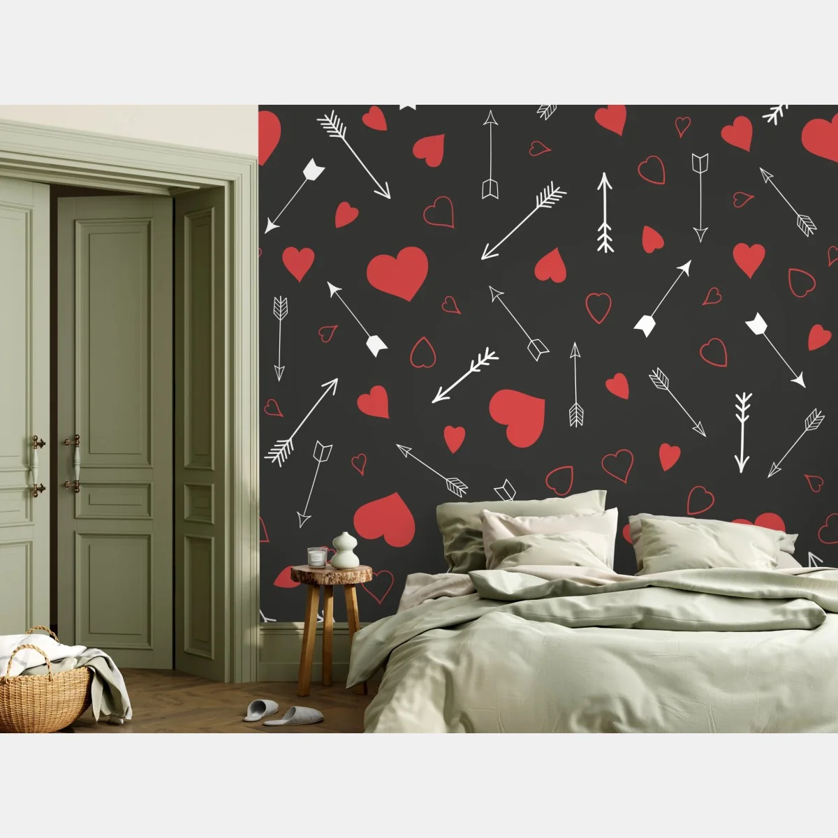 Fotomural patrón romántico de corazones y flechas – Pixers® Fotomural patrón romántico de corazones y flechas – Pixers®