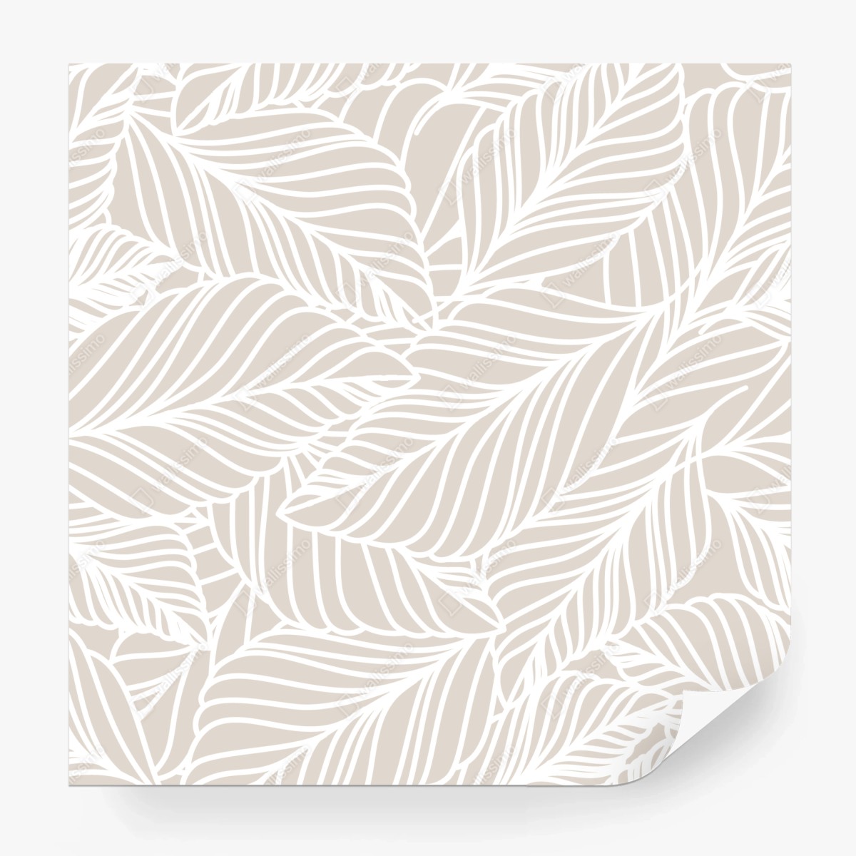 Fotomural diseño botánico minimalista en tonos beige – Pixers®