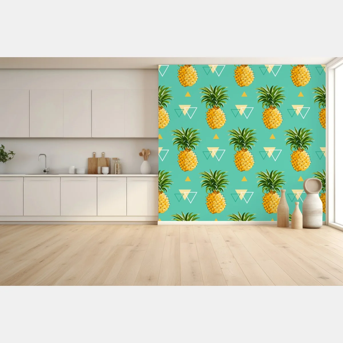 Fotomural patrón tropical de piñas sobre fondo turquesa – Pixers® Fotomural patrón tropical de piñas sobre fondo turquesa – Pixers®
