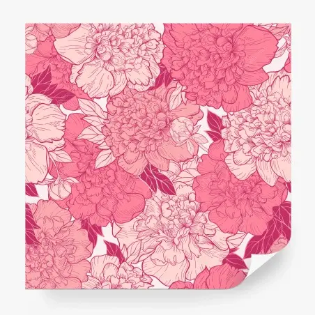 Fotomural diseño floral de peonías en tonos rosa – Pixers®
