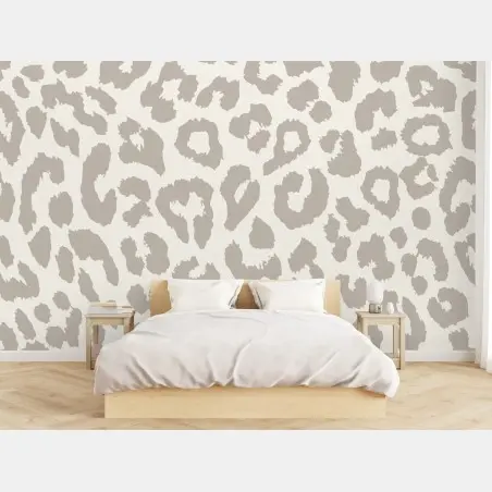 Fotomural estampado de leopardo beige y neutro – Pixers®