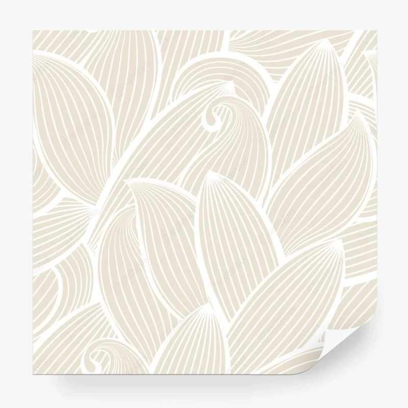 Fotomural diseño floral minimalista en tonos beige