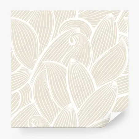 Fotomural diseño floral minimalista en tonos beige – Pixers®