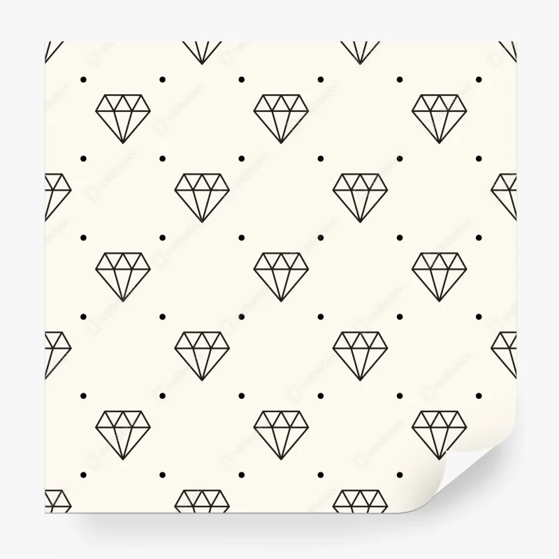 Fotomural patrón minimalista de diamantes en tonos neutros