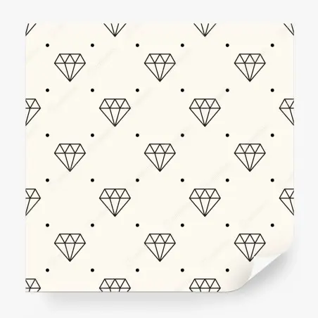 Fotomural patrón minimalista de diamantes en tonos neutros – Pixers®