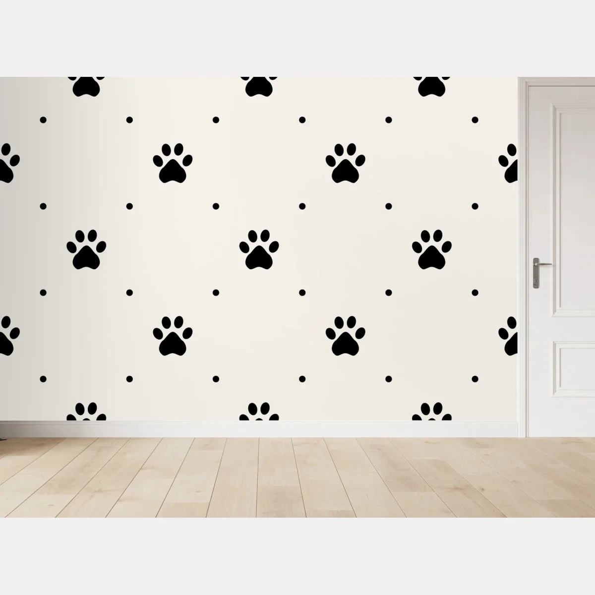 Fotomural patrón de huellas de mascota en blanco y negro – Pixers® Fotomural patrón de huellas de mascota en blanco y negro – Pixers®
