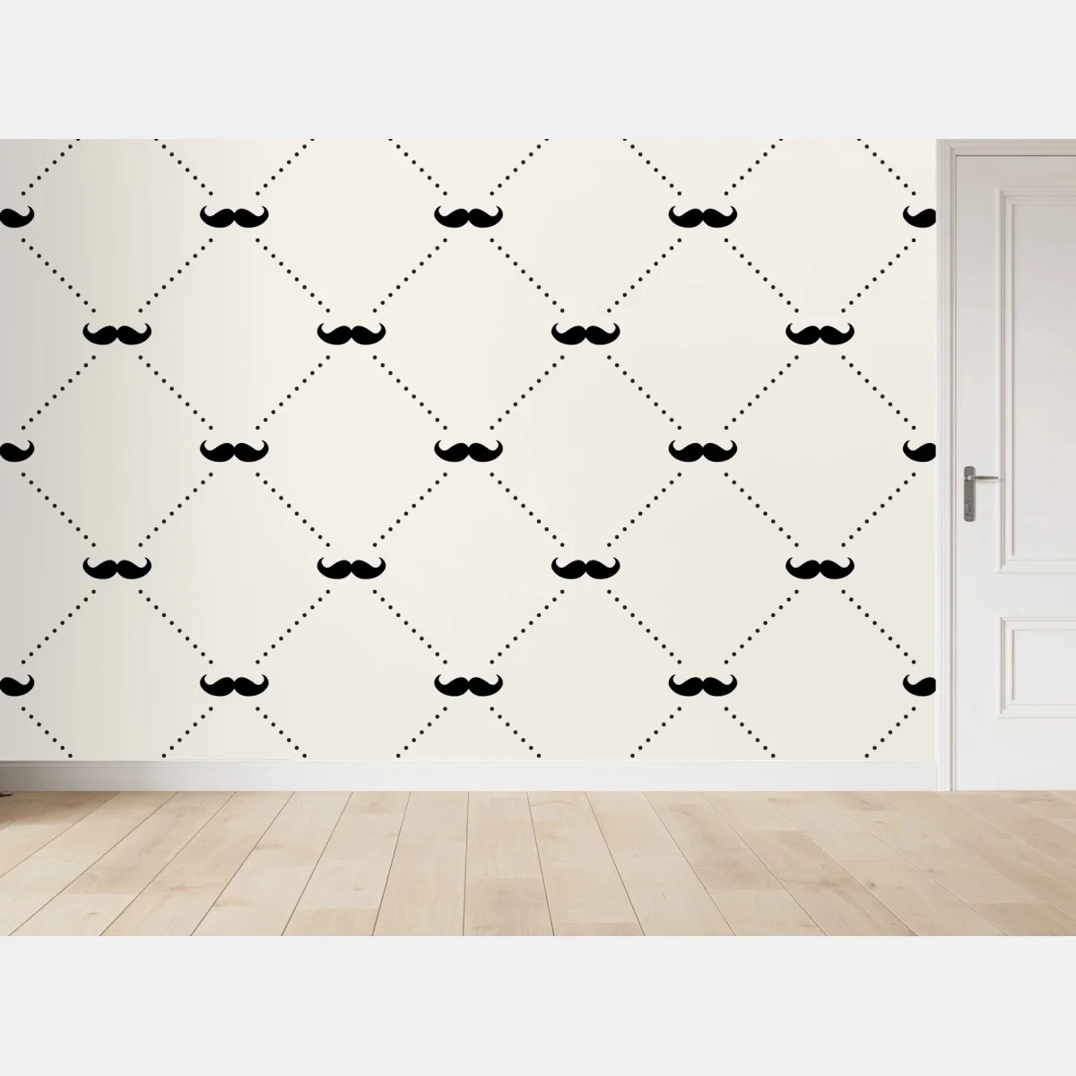 Fotomural patrón geométrico de bigotes sobre fondo beige – Pixers® Fotomural patrón geométrico de bigotes sobre fondo beige – Pixers®