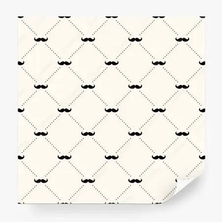 Fotomural patrón geométrico de bigotes sobre fondo beige – Pixers®