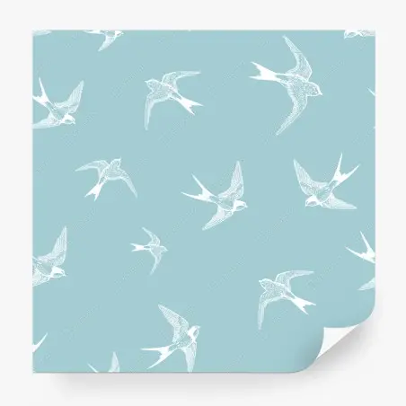 Fotomural cielo de golondrinas en azul pastel – Pixers®