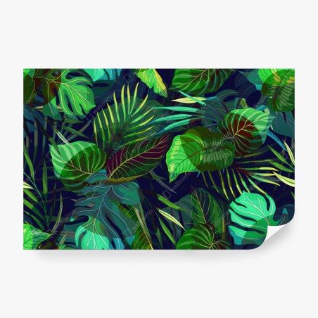 Fotomural follaje tropical en tonos verdes – Pixers®