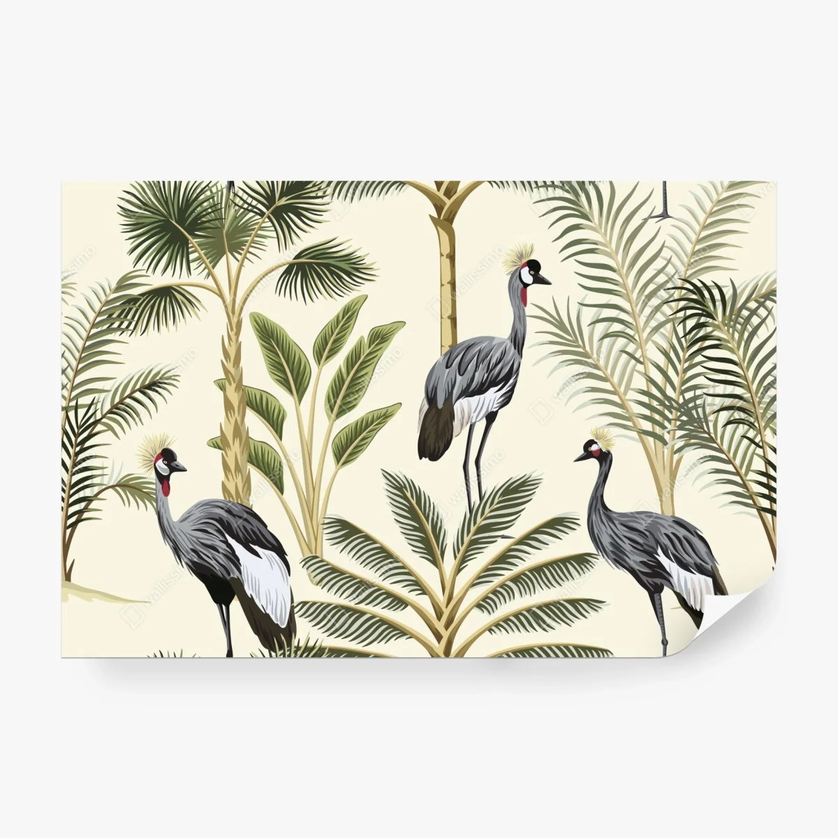 Fotomural grullas coronadas en jardín tropical – Pixers® Fotomural grullas coronadas en jardín tropical – Pixers®