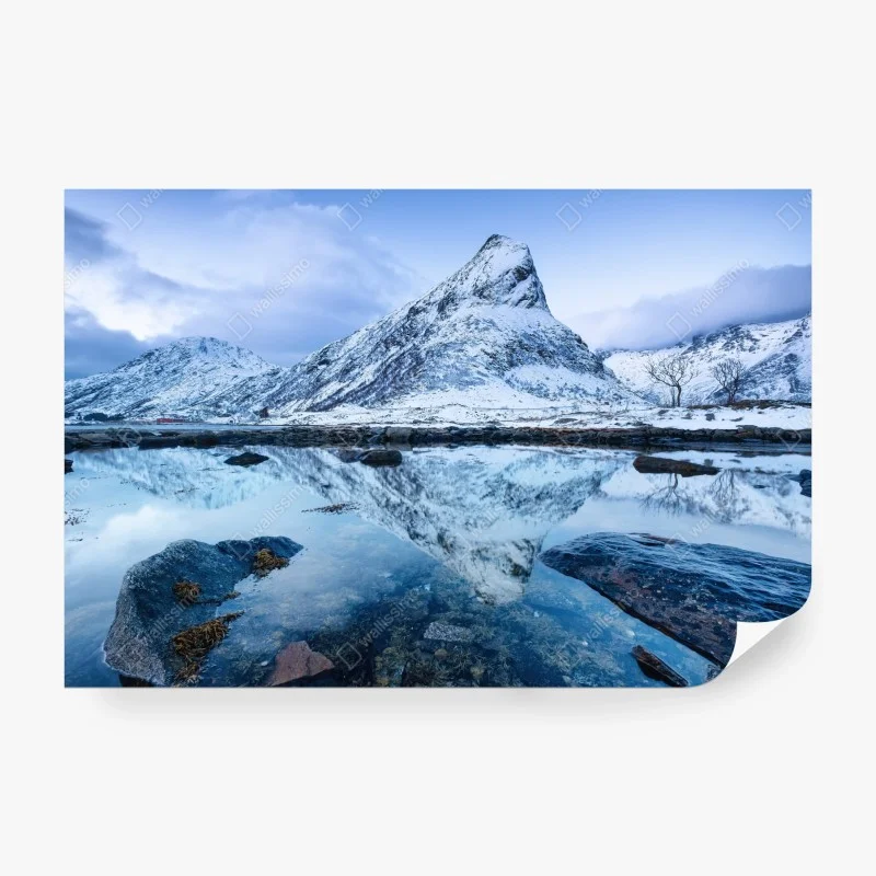 Fotomural reflejos nevados en Noruega