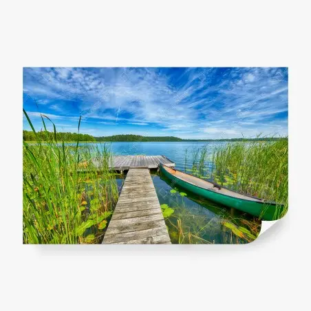 Fotomural paisaje lacustre de Masuria, Polonia – Pixers®
