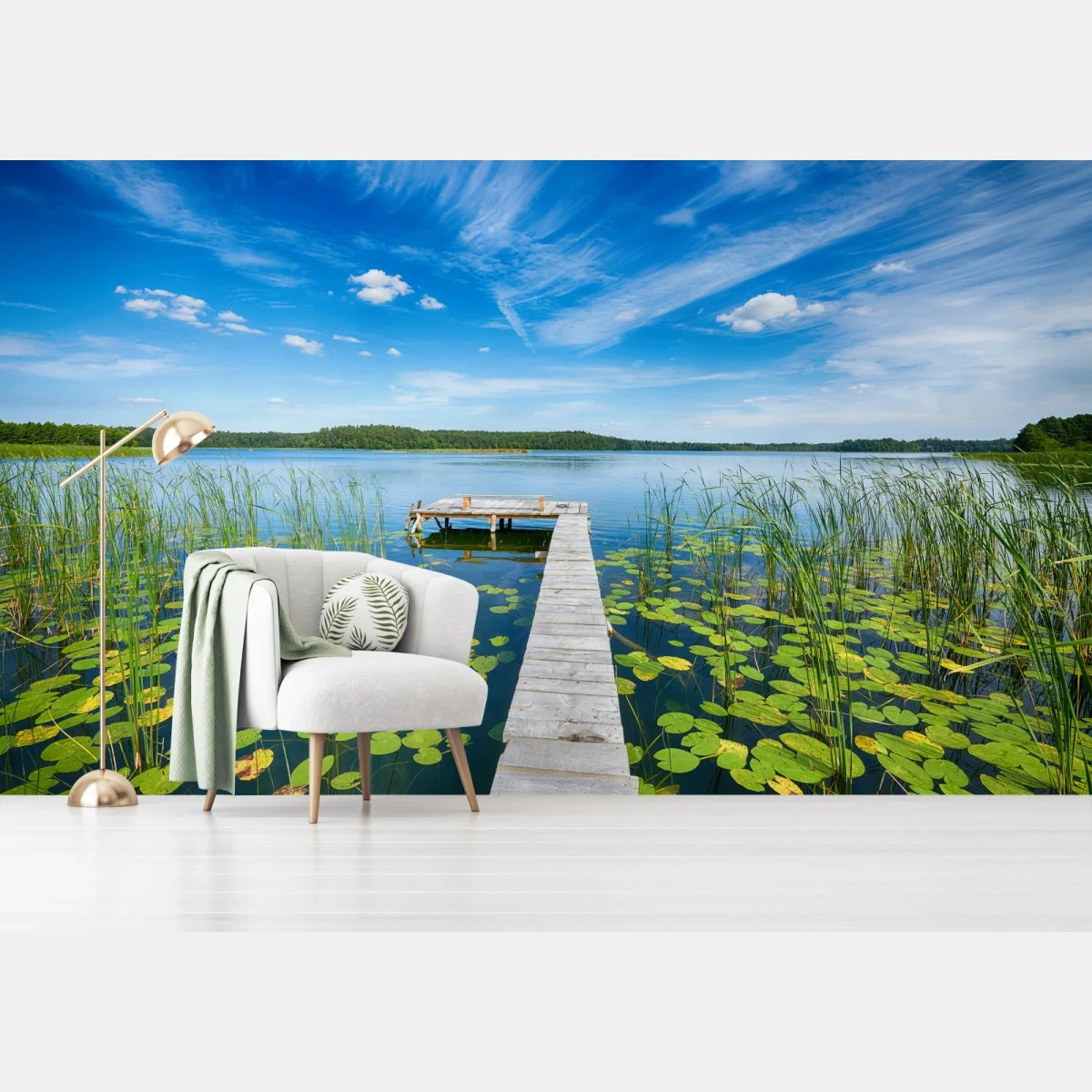 Fotomural pasarela tranquila sobre el lago de Masuria – Pixers® Fotomural pasarela tranquila sobre el lago de Masuria – Pixers®