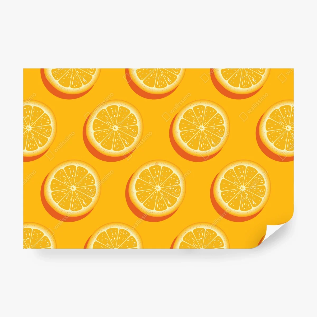 Fotomural patrón cítrico de rodajas de naranja – Pixers®