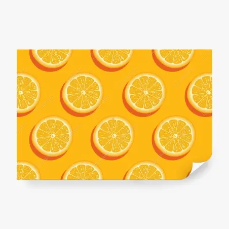 Fotomural patrón cítrico de rodajas de naranja – Pixers®