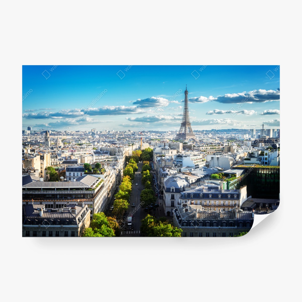Fotomural vistas panorámicas de la Torre Eiffel en París – Pixers®