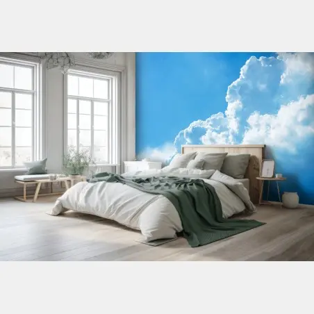 Fotomural cielo azul con nubes esponjosas – Pixers®