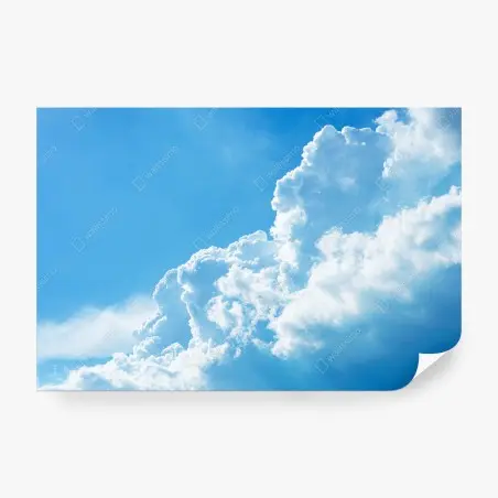 Fotomural cielo azul con nubes esponjosas – Pixers®