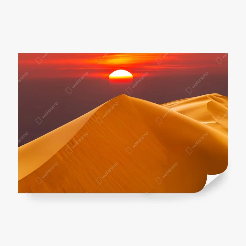 Fotomural puesta de sol sobre dunas doradas