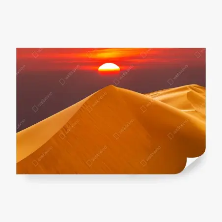 Fotomural puesta de sol sobre dunas doradas – Pixers®