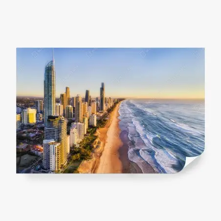 Fotomural amanecer sobre Surfers Paradise, Gold Coast – Pixers®