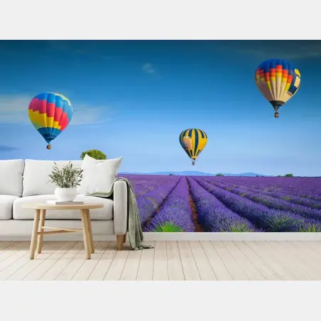 Fotomural lavanda y globos sobre Valensole – Pixers®