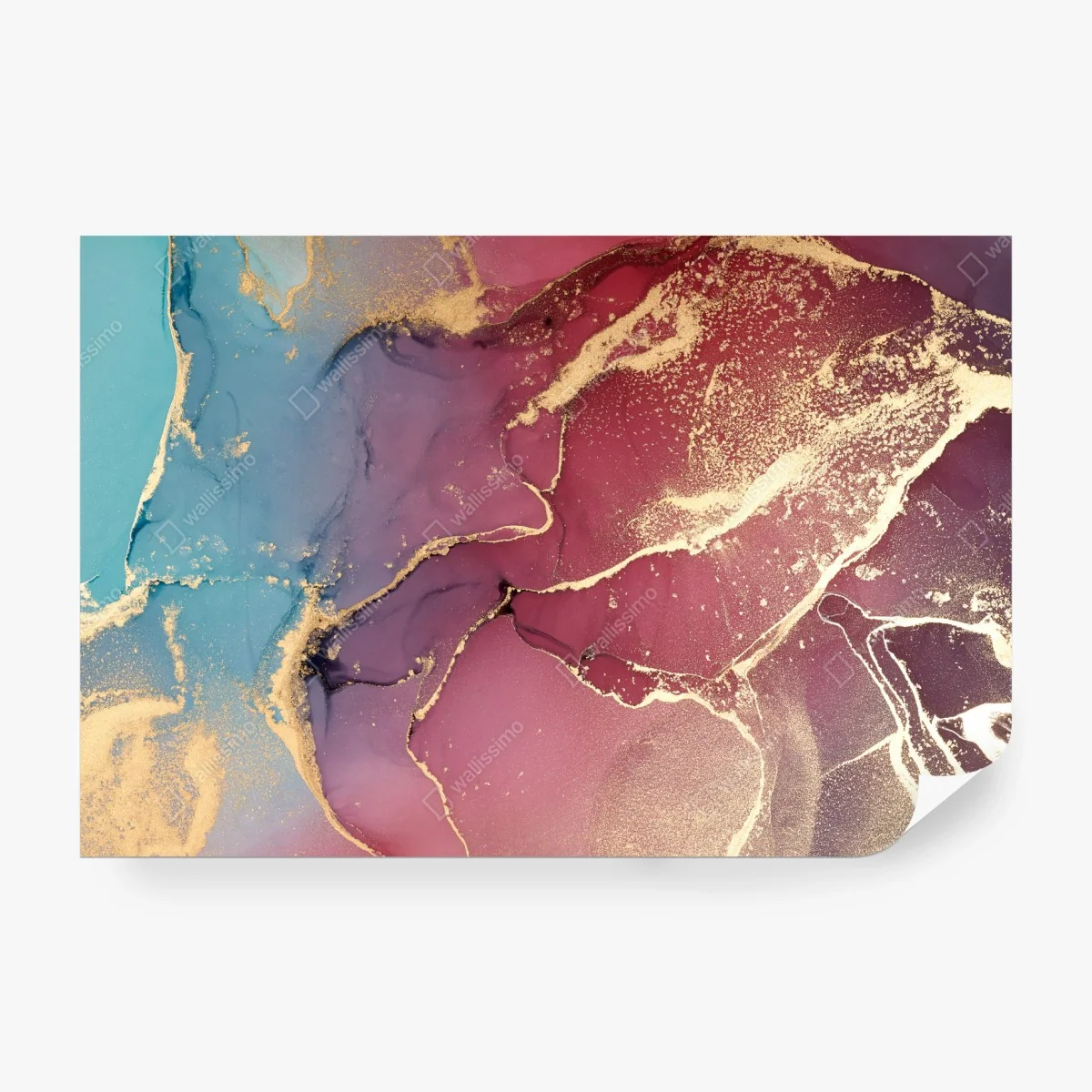 Fotomural marmoleado abstracto en tonos rosa y turquesa con vetas doradas – Pixers® Fotomural marmoleado abstracto en tonos rosa y turquesa con vetas doradas – Pixers®