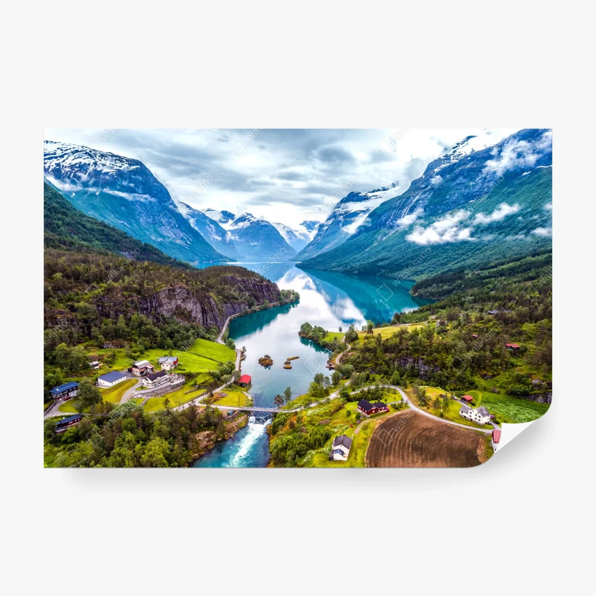 Fotomural paisaje aéreo del fiordo de Noruega – Pixers® Fotomural paisaje aéreo del fiordo de Noruega – Pixers®