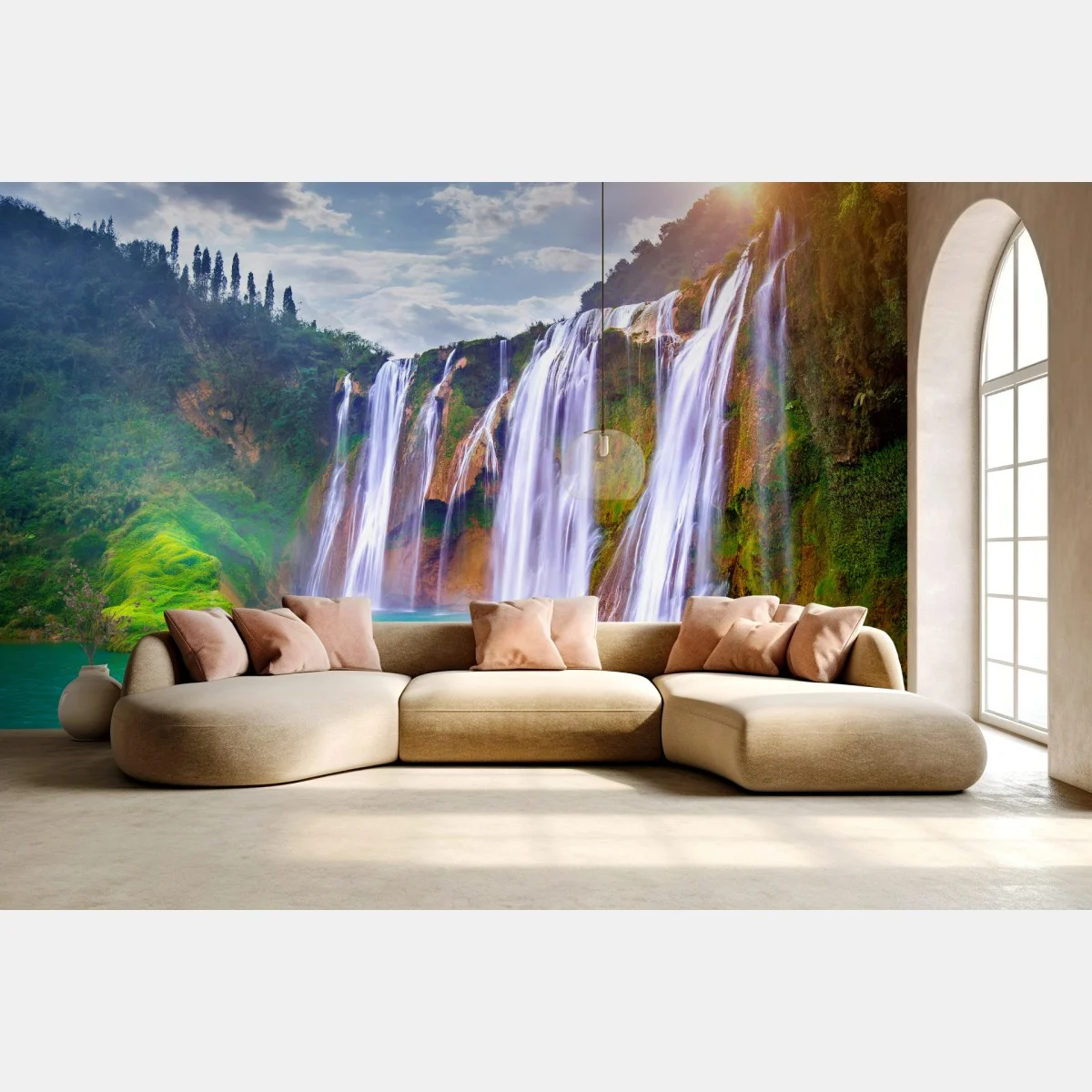 Fotomural paisaje sereno de la cascada Jiulong en Luoping, China – Pixers® Fotomural paisaje sereno de la cascada Jiulong en Luoping, China – Pixers®