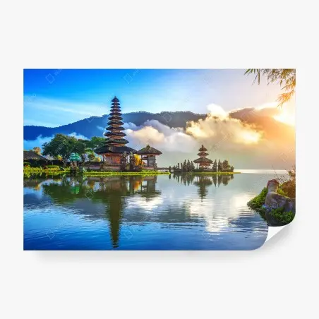 Fotomural amanecer en Pura Ulun Danu Bratan – Pixers®