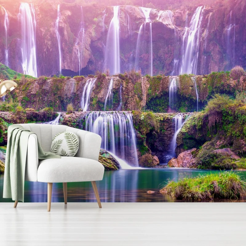 Fotomural paisaje de cascadas de Jiulong en Luoping, China