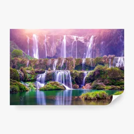 Fotomural paisaje de cascadas de Jiulong en Luoping, China – Pixers®