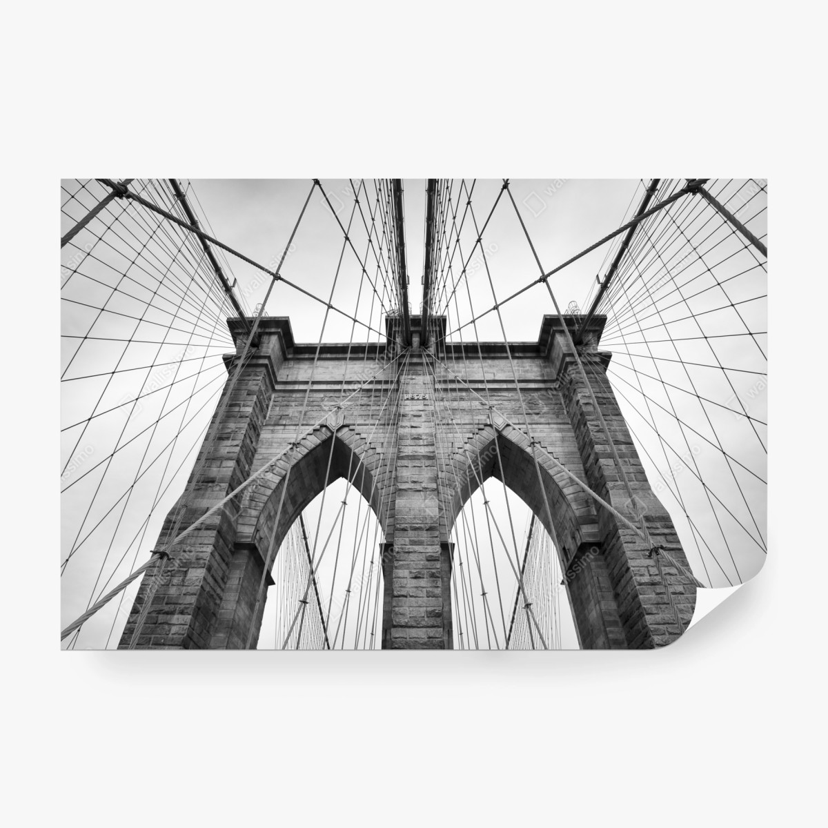Fotomural vista monumental del puente de Brooklyn – Pixers®