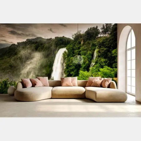 Fotomural cascadas de Marmore en Umbria: oasis de agua y verdor – Pixers®