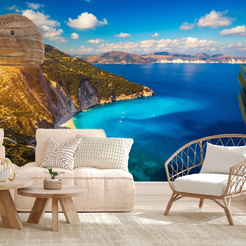 Fotomural brisa de Myrtos, paisaje de Kefalonia